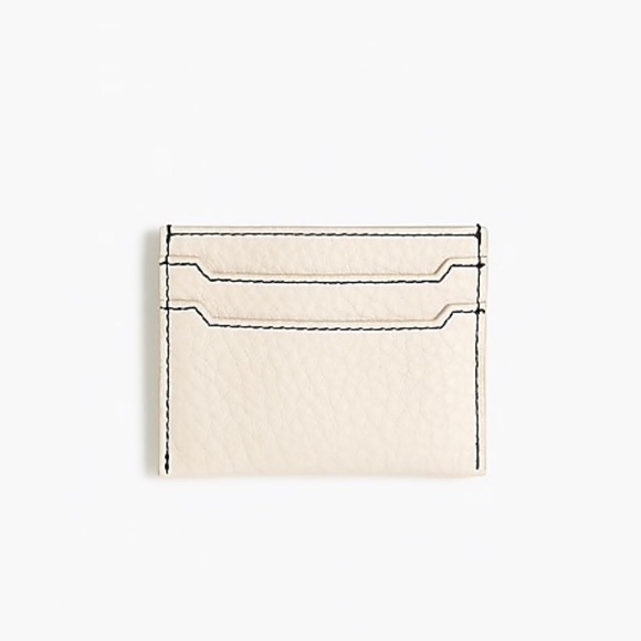 J. Crew Accessories - J. Crew Pebble Leather Slim Card Case Holder